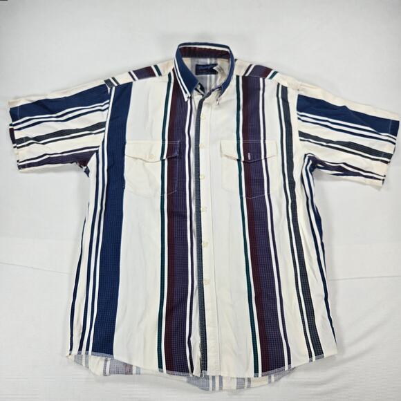 Vintage Wrangler X-Long Tails Western Striped Button Up Shirt Men's Size XL - Picture 1 of 8